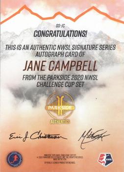 2020 Parkside NWSL Challenge Cup - Signature Series Autograph #SS-JC Jane Campbell Back
