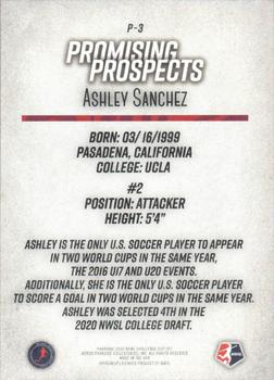 2020 Parkside NWSL Challenge Cup - Promising Prospects #P-3 Ashley Sanchez Back