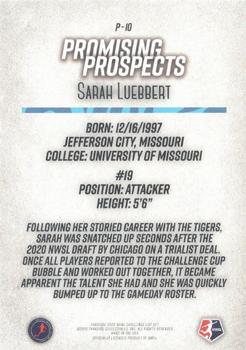 2020 Parkside NWSL Challenge Cup - Promising Prospects #P-10 Sarah Luebbert Back