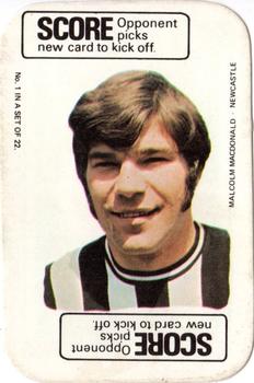 1972-73 A&BC Football Card Game #1 Malcolm MacDonald Front
