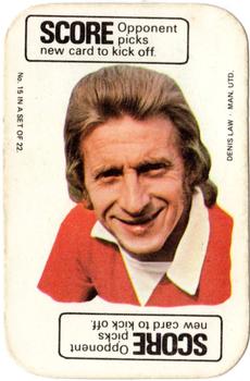 1972-73 A&BC Football Card Game #15 Denis Law Front
