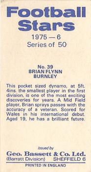 1975-76 Bassett & Co. Football Stars #39 Brian Flynn Back