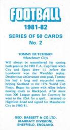 1981-82 Bassett & Co. Football #2 Tommy Hutchison Back