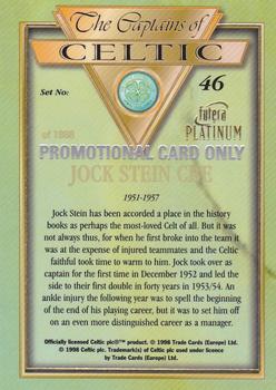 1998 Futera Platinum The Captains of Celtic - Promo Set #46 Jock Stein CBE Back