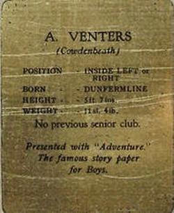 1932 D.C. Thomson Star Footballers (Scottish) #NNO Alex Venters Back