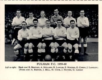 1959-60 Fleetway Football Teams #NNO Fulham F.C. Front