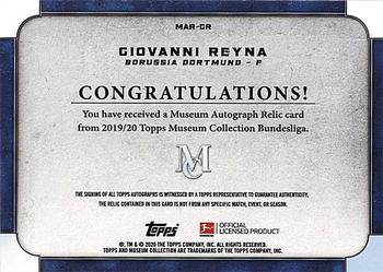 2019-20 Topps Museum Collection Bundesliga - Museum Autograph Relics Ruby #MAR-GR Giovanni Reyna Back
