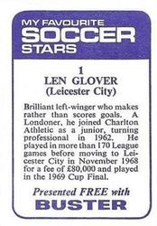 1969-70 IPC Magazines My Favorite Soccer Stars (Buster) #1 Len Glover Back