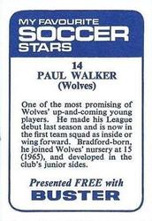 1969-70 IPC Magazines My Favorite Soccer Stars (Buster) #14 Paul Walker Back