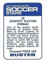 1969-70 IPC Magazines My Favorite Soccer Stars (Buster) #15 Johnny Haynes Back