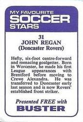 1969-70 IPC Magazines My Favorite Soccer Stars (Buster) #31 John Regan Back