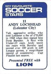 1969-70 IPC Magazines My Favorite Soccer Stars (Lion) #11 Andy Lochhead Back