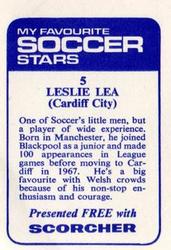 1969-70 IPC Magazines My Favorite Soccer Stars (Scorcher) #5 Leslie Lea Back
