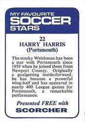 1969-70 IPC Magazines My Favorite Soccer Stars (Scorcher) #22 Harry Harris Back