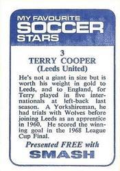 1969-70 IPC Magazines My Favorite Soccer Stars (Smash) #3 Terry Cooper Back