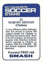 1969-70 IPC Magazines My Favorite Soccer Stars (Smash) #21 Marvin Hinton Back
