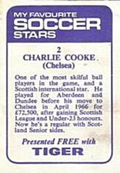 1969-70 IPC Magazines My Favorite Soccer Stars (Tiger) #2 Charlie Cooke Back