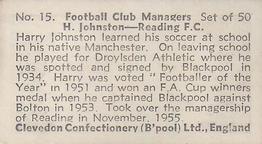 1959 Clevedon Confectionery Football Club Managers #15 Harry Johnston Back