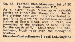 1959 Clevedon Confectionery Football Club Managers #42 Hugh Shaw Back