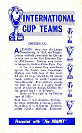 1963-64 D.C. Thomson / The Hornet International Cup Teams #NNO Chelsea F.C. Back