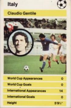 1978-79 Top Trumps World Cup '78 #NNO Claudio Gentile Front