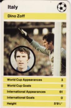 1978-79 Top Trumps World Cup '78 #NNO Dino Zoff Front