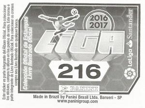2016-17 Panini LaLiga Santander Stickers (Brazil) #216 Martin Montoya Back