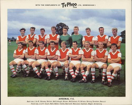 1963-64 Ty-Phoo Famous Football Clubs 1st Series Premium #NNO Arsenal Front