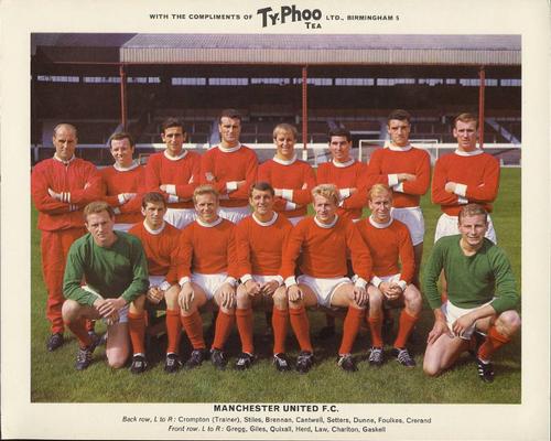 1963-64 Ty-Phoo Famous Football Clubs 1st Series Premium #NNO Manchester United Front