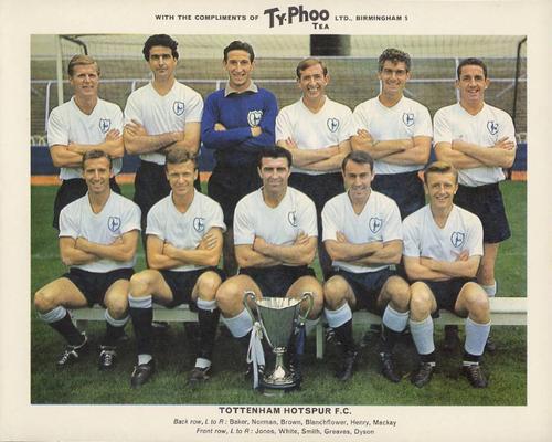 1963-64 Ty-Phoo Famous Football Clubs 1st Series Premium #NNO Tottenham Hotspur Front