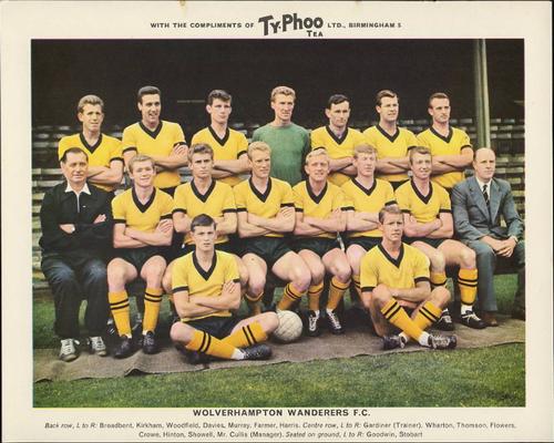 1963-64 Ty-Phoo Famous Football Clubs 1st Series Premium #NNO Wolverhampton Wanderers Front