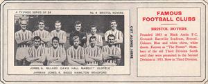 1963-64 Ty-Phoo Famous Football Clubs 1st Series (Packet) #4 Bristol Rovers Front