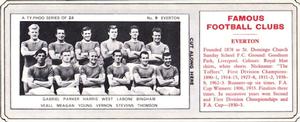 1963-64 Ty-Phoo Famous Football Clubs 1st Series (Packet) #9 Everton Front