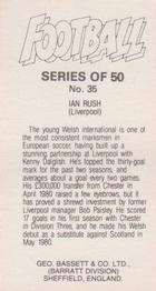1984-85 Bassett & Co. Football #35 Ian Rush Back