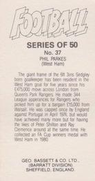 1984-85 Bassett & Co. Football #37 Phil Parkes Back
