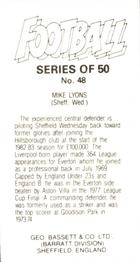 1984-85 Bassett & Co. Football #48 Mick Lyons Back