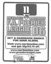 2005-06 Merlin F.A. Premier League 2006 #11 Gael Clichy Back