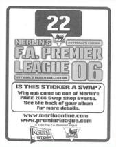 2005-06 Merlin F.A. Premier League 2006 #22 Freddie Ljungberg Back