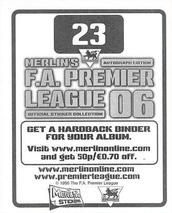 2005-06 Merlin F.A. Premier League 2006 #23 Robert Pires Back