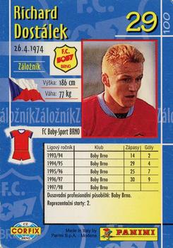 1997 Panini Czech League #29 Richard Dostalek Back