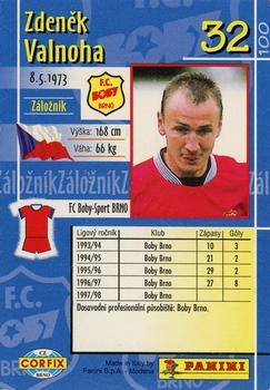 1997 Panini Czech League #32 Zdenek Valnoha Back