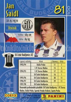 1997 Panini Czech League #81 Jan Saidl Back