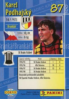 1997 Panini Czech League #87 Karel Podhajsky Back