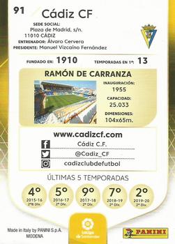 2020-21 Panini Megacracks LaLiga Santander #91 Cádiz CF Back