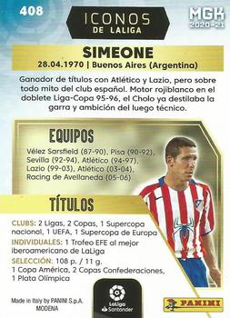 2020-21 Panini Megacracks LaLiga Santander #408 Simeone Back