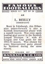 1953 Barratt & Co. Famous Footballers (A1) #44 Lawrie Reilly Back