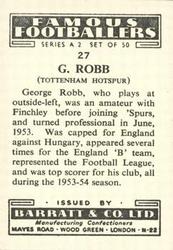 1954 Barratt & Co. Famous Footballers (A2) #27 George Robb Back