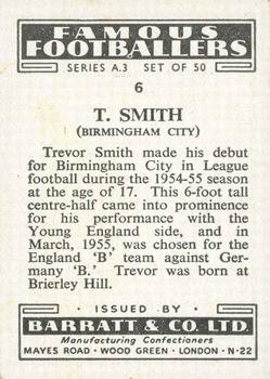 1955 Barratt & Co. Famous Footballers (A3) #6 Trevor Smith Back