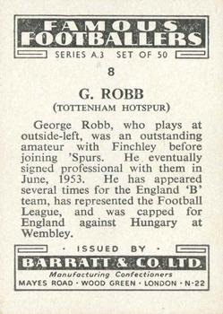 1955 Barratt & Co. Famous Footballers (A3) #8 George Robb Back