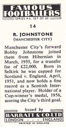 1958 Barratt & Co. Famous Footballers (A6) #14 Bobby Johnstone Back